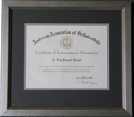 AAO certificate
